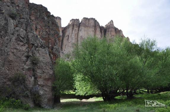 Oásis no fundo do canyon onde está a Cueva de Las Manos, no sul da patagônia, na Argentina